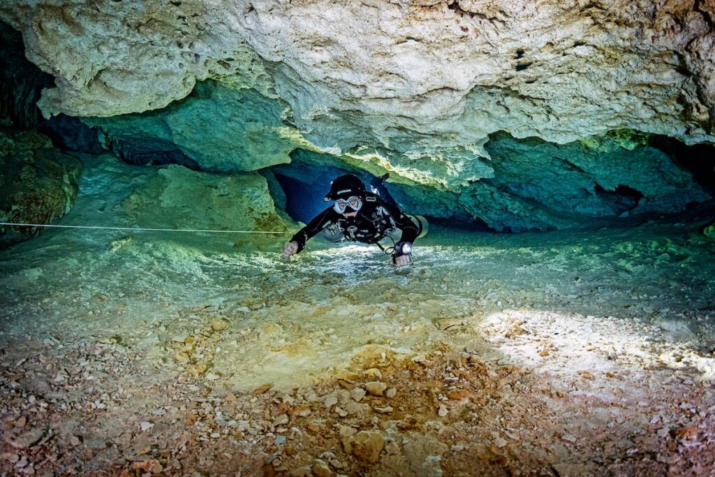 Cave diving