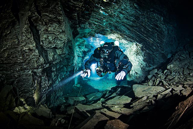 cave diving