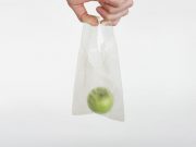 Marintex plastic bag with apple