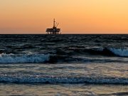 Oil rig in sea